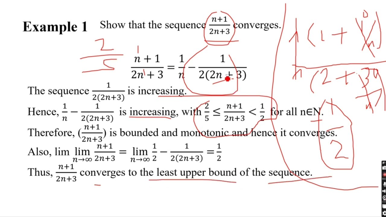 Convergence properties of sequence