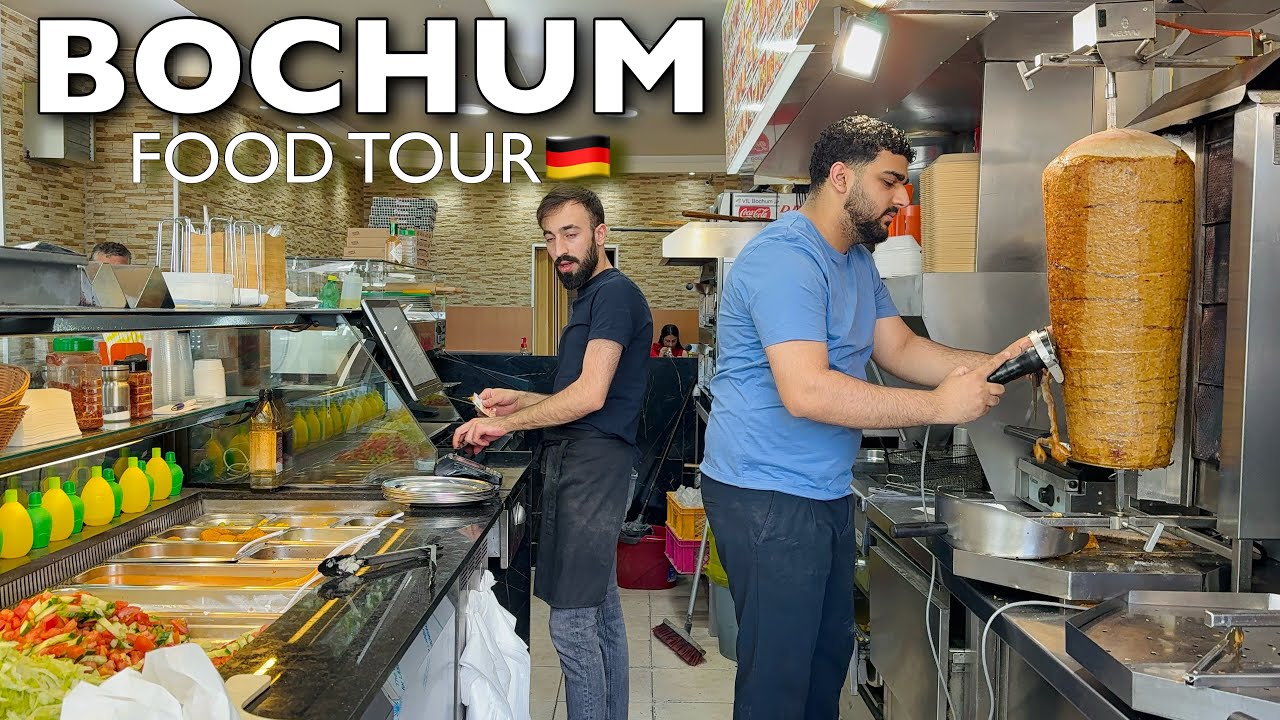 [4K] BOCHUM Central Food Tour | The Best Food Spots in WHOLE Bochum | Food Tour🇩🇪
