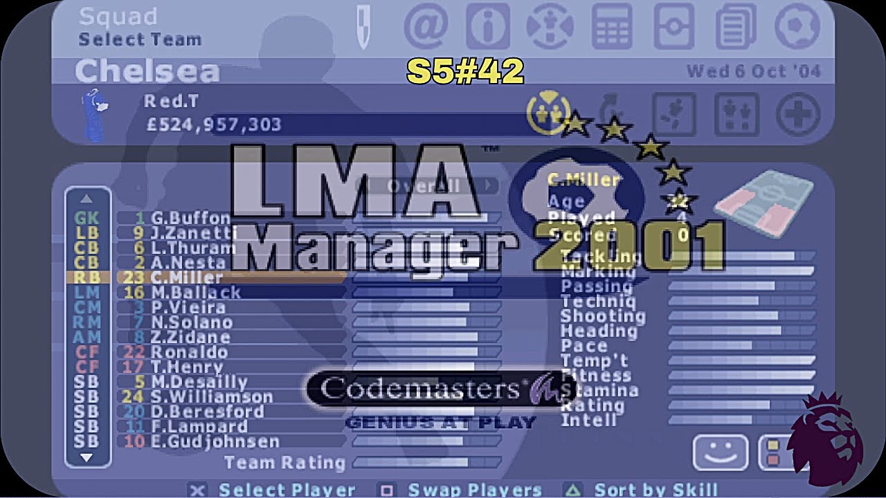 LMA Manager 2001/ Career Mode-Chelsea #42
