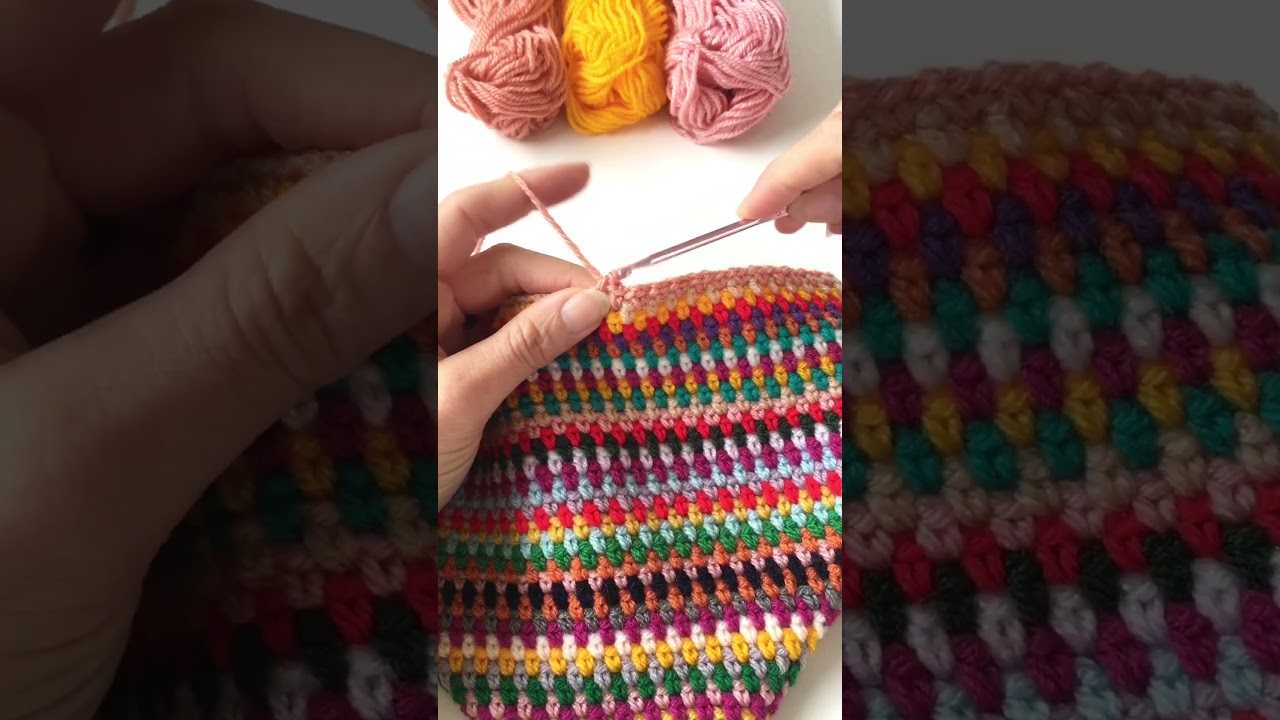 Crocheting a Hot Water Bottle Cover with Yarn Scraps #crochet #shortscrochet #crocheting