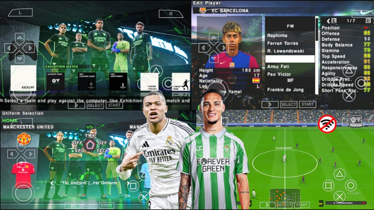 EA SPORTS FC 25 PPSSPP ANDROID OFFLINE FULL UPDATE UCL, LEAGUE, NEW KITS 25/26 SEASON 4K GRAPHICS