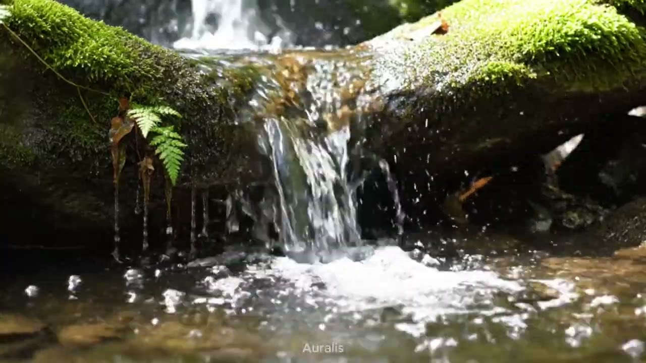 Waterfall with Mossy Rocks – Relaxing Nature ASMR Loop