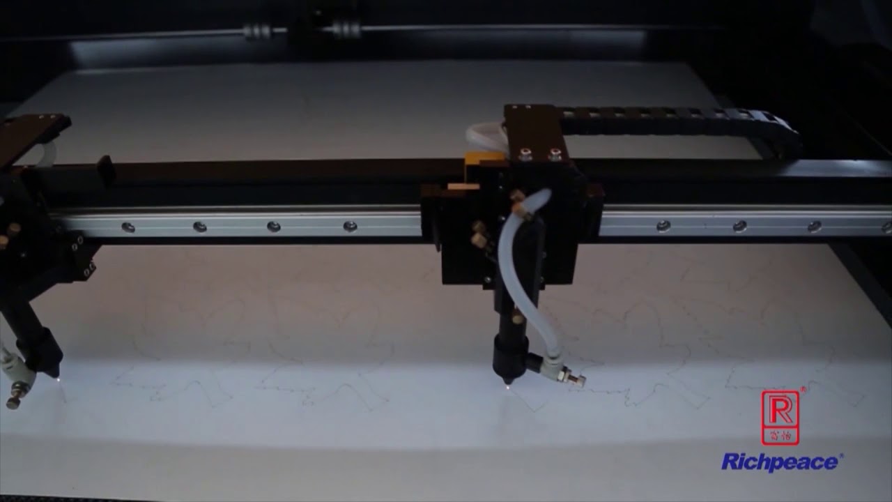 Double head laser engraving & cutting machine