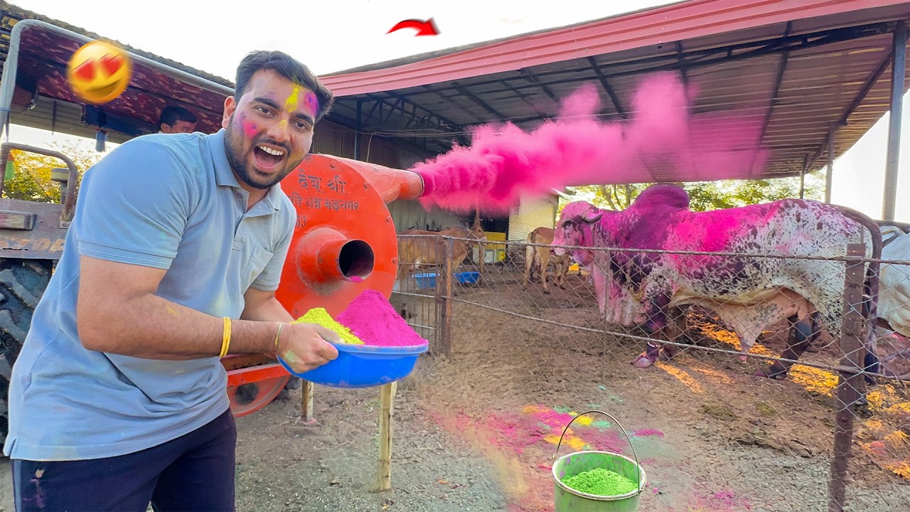 Gaayon Ke Saath Holi Special Vlog❤️🐄Aisa Pehle Kabhi Nahi Dekha😍