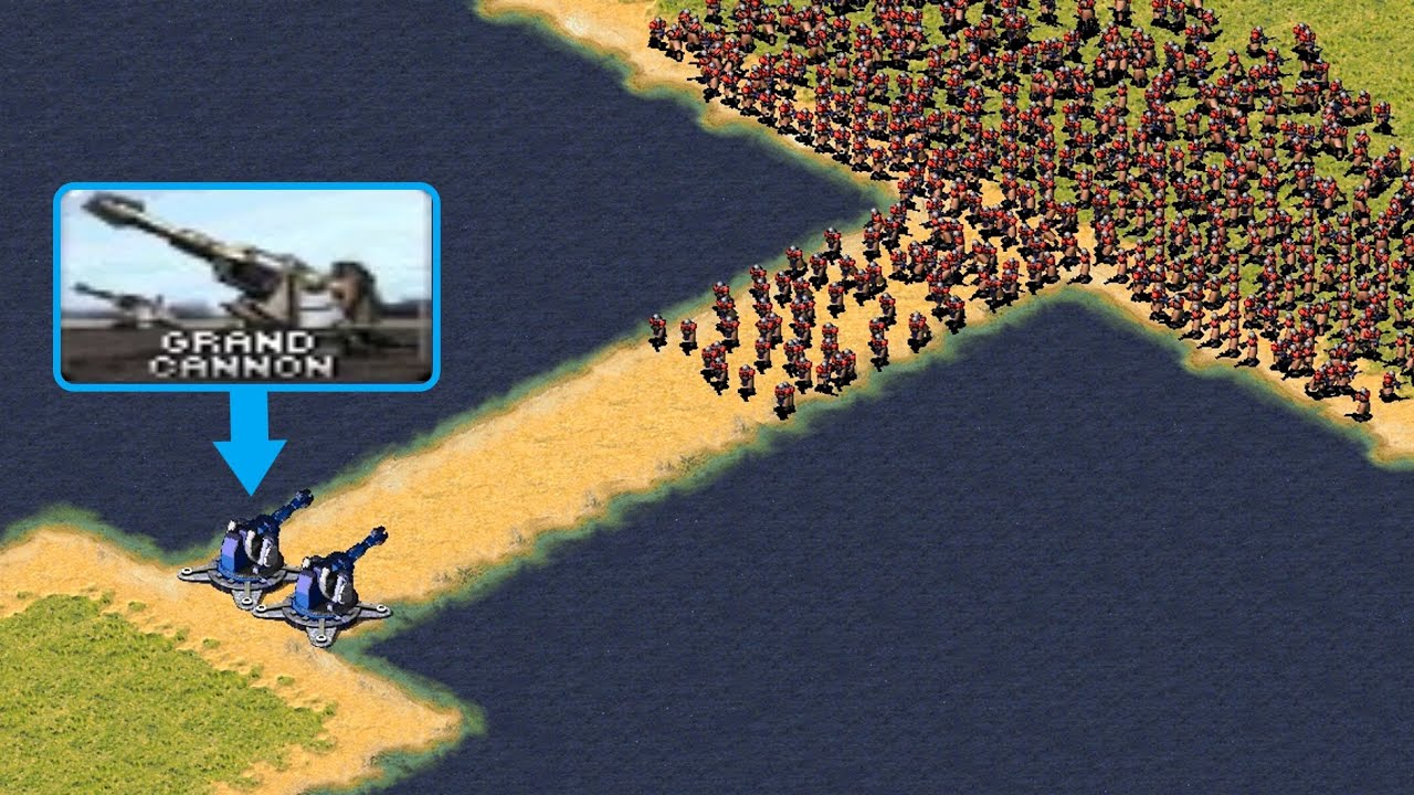 Can 2 Grand Cannons defend the Bridge? - Red Alert 2