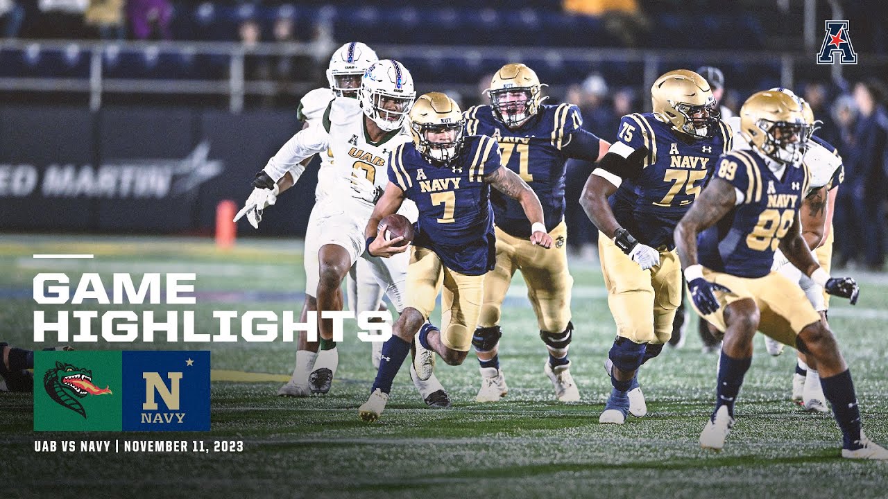 Game Highlights: Navy 31 UAB 6 Football (November 11, 2023)