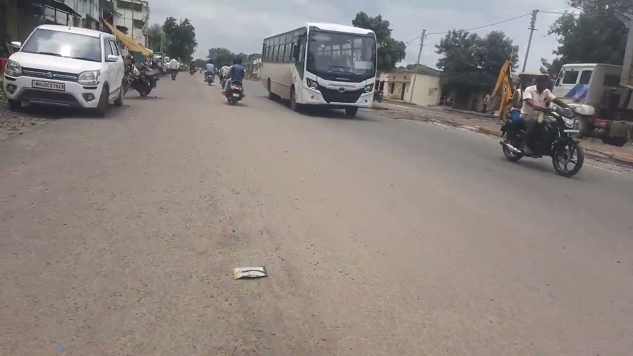 Bhiwapur taluka road construction work walk tour in Maharashtra state 