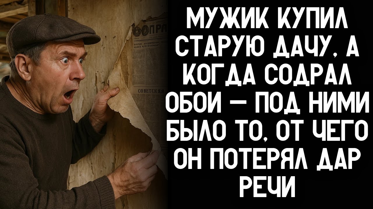 Мужик купил старую дачу, а когда содрал обои &mdash; нашел под ними то, от чего побледнел