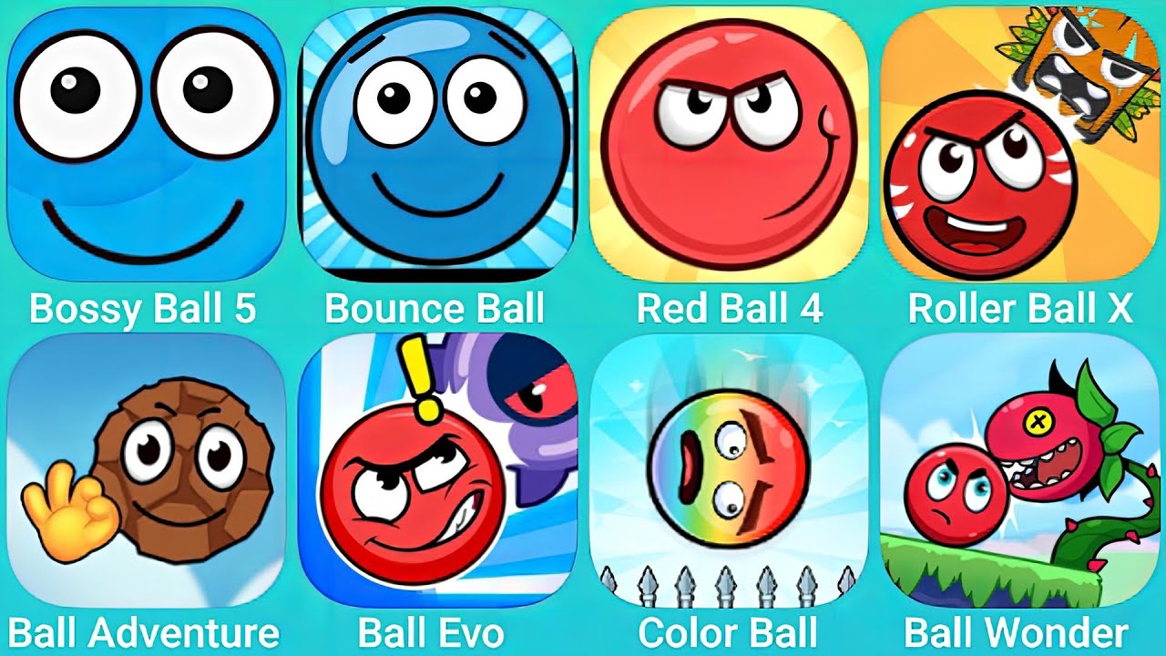 Bossy Ball 5, Bounce Ball, Red Ball 4, Roller Ball X, Ball Adventure and More Red Ball Games