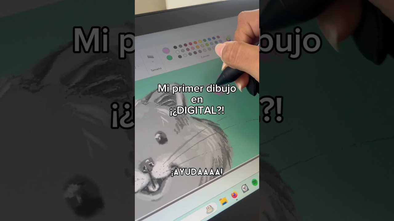PRIMERA VEZ dibujando en digital 🫣🤯 #huiontablet #arte #dibujo #artedigital #doodle
