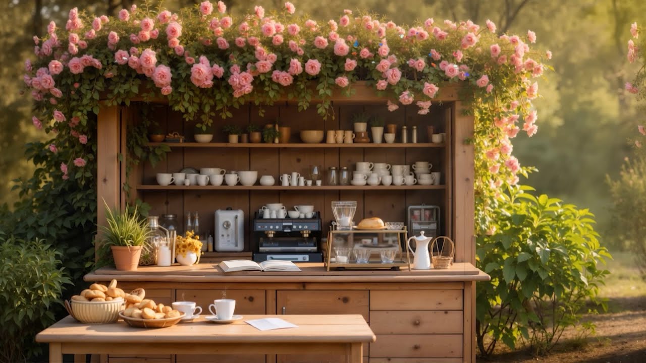 Morning Coffee at a Spring Café 🌸 Calm Jazz & Piano Music with Warm Ambience for a Stress-Free Day