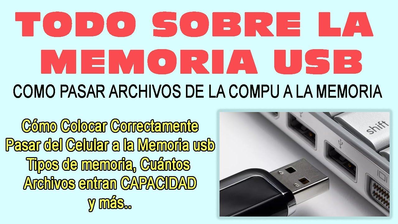 Como pasar Archivos del Computador a Pendrive | Todo sobre el Uso de la Memoria USB, paso a paso