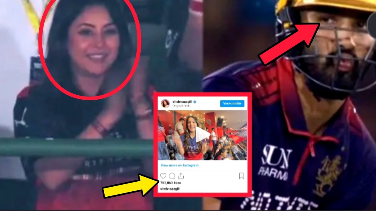 Shehnaaz Gill sparks Dating Rumours with RCB Cricketer Devdutt Padikkal | RCB vs KKR IPL 2026