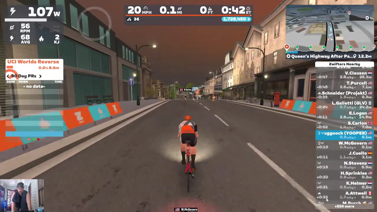 Zwift - Queen's Highway After Party in Yorkshire