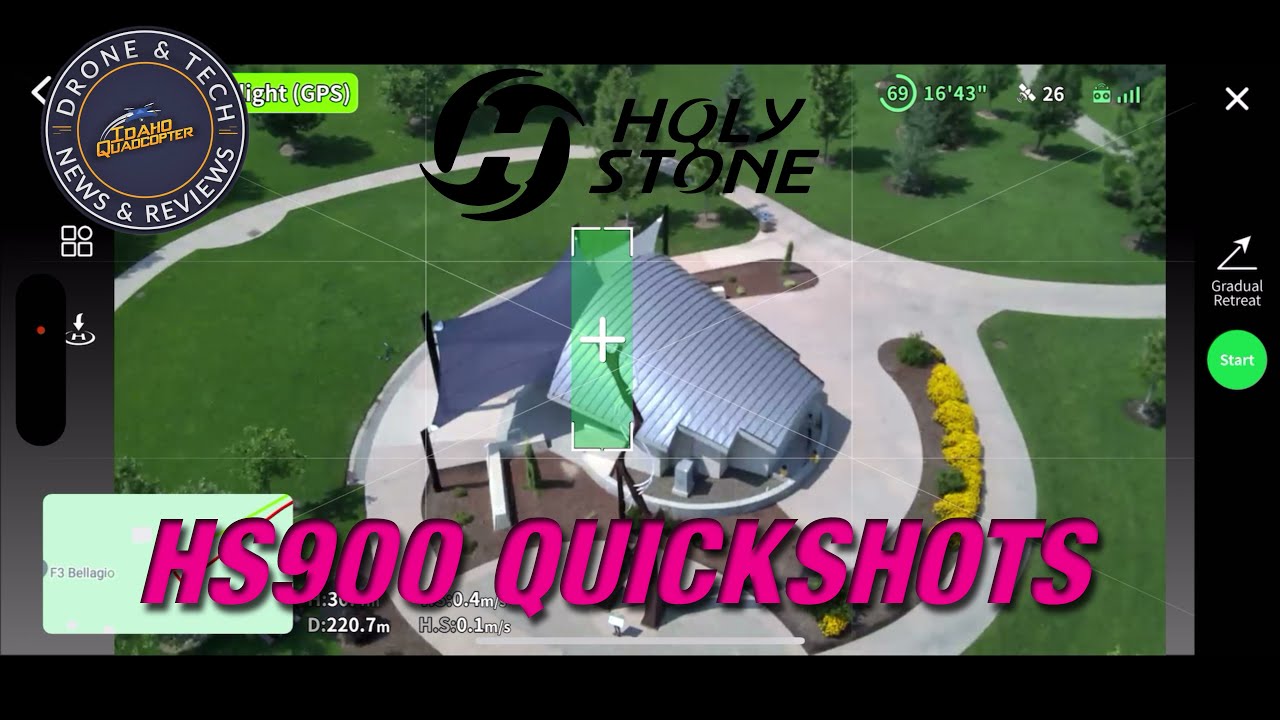 Holy Stone HS900 Sirius Drone - Testing Quickshots Tracking and Timelapse