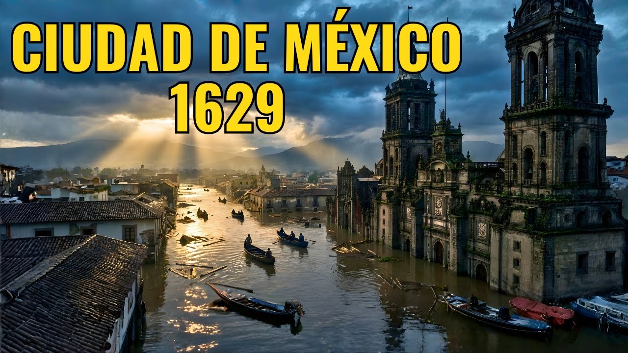 CIUDAD DE MÉXICO, 1629 — Reconstrucción por IA