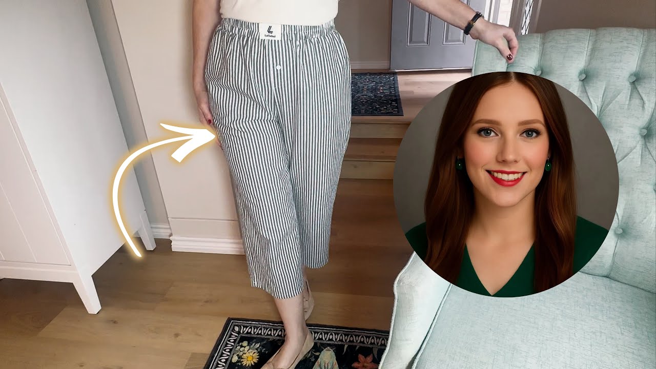 2026 Women Gingham Palazzo Pants Review 🎀 Wide-Leg Cropped PJ Lounge Pants with Pockets