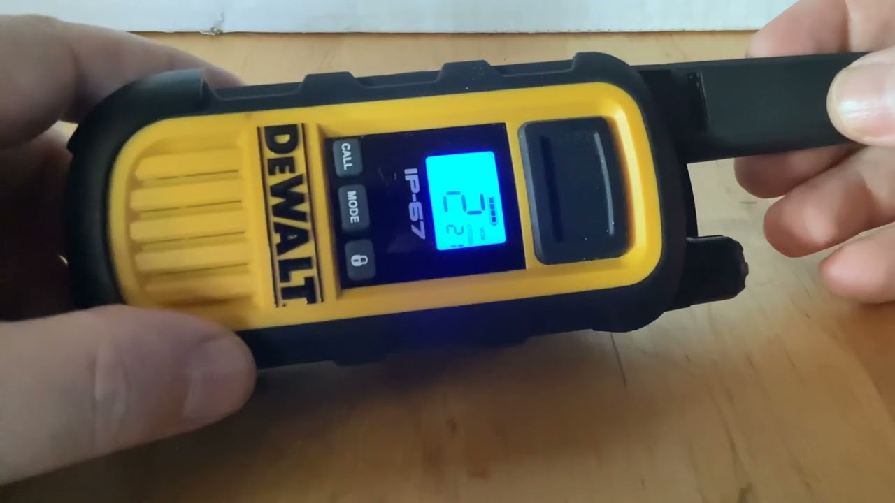 Change Channels Dewalt 2 way radio 2 watt walkie talkie ( low and high channels listed below)