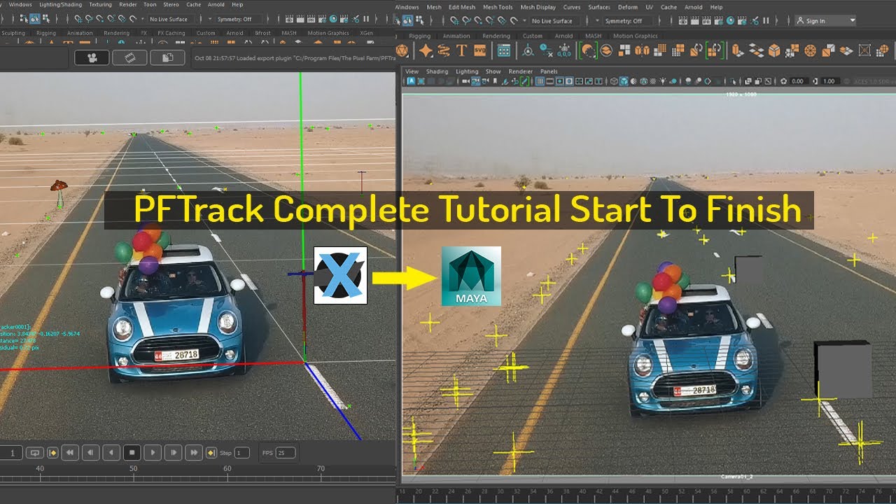 Учебное пособие PFTrack от начала до конца | Отслеживание камеры в PFTrack | Экспорт камеры PFTrack в Maya