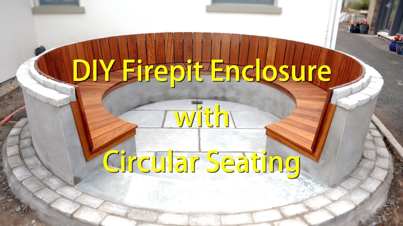 How to build a Fire Pit Seating Area Circular Custom DIY Smokeless #firepit #diy #woodworking