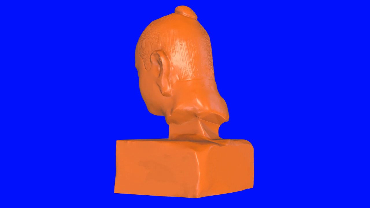 Jayavarman VII statue orange chroma