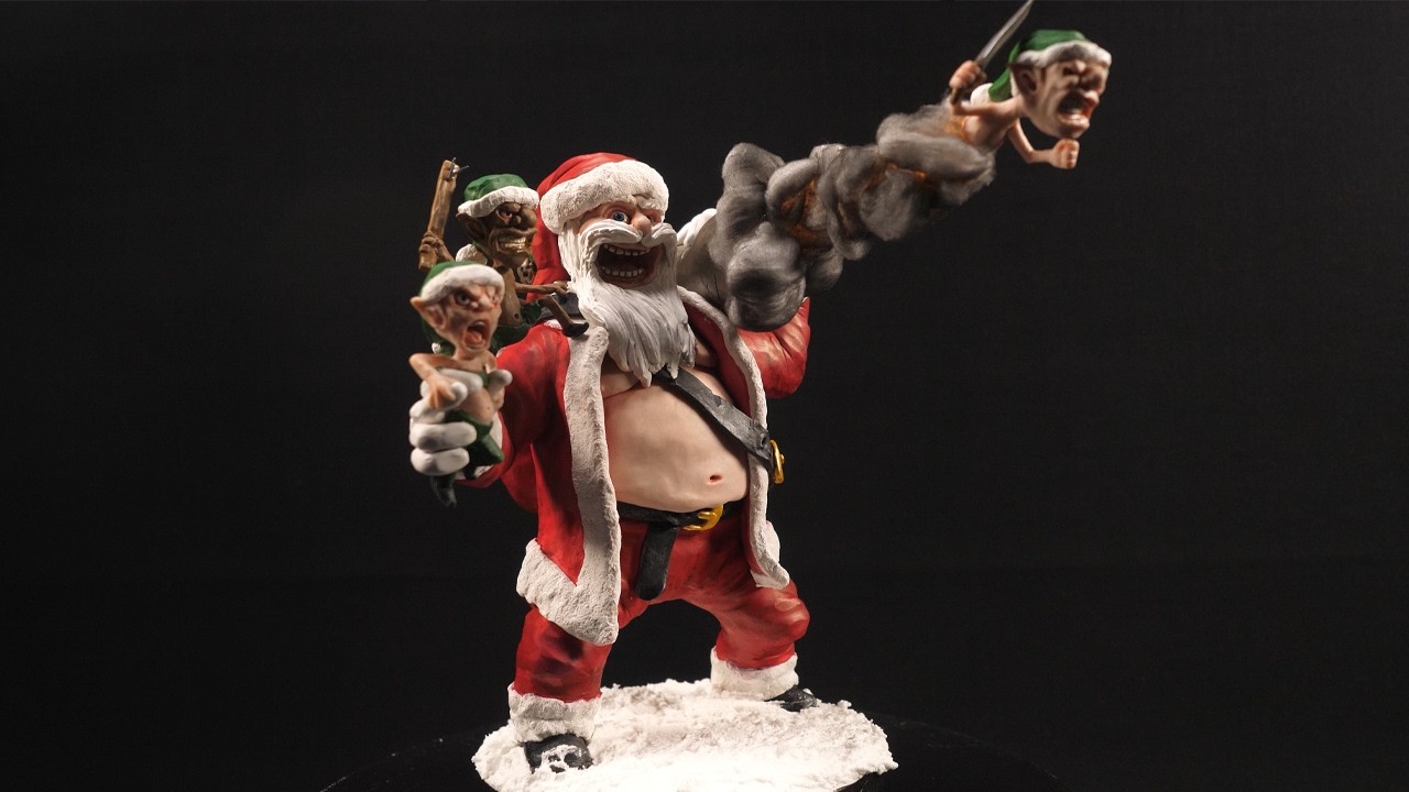 I made Santa firing Knife Wielding Elves from a Cannon