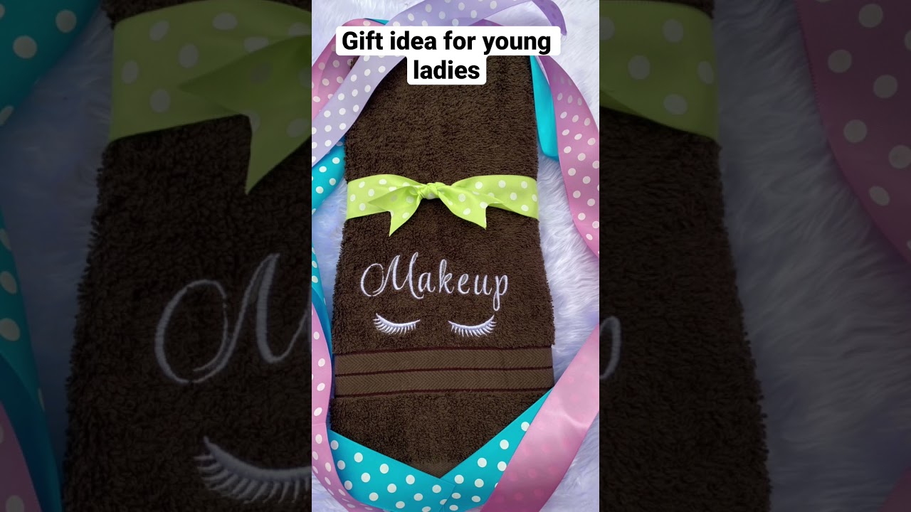 Embroidered makeup towels