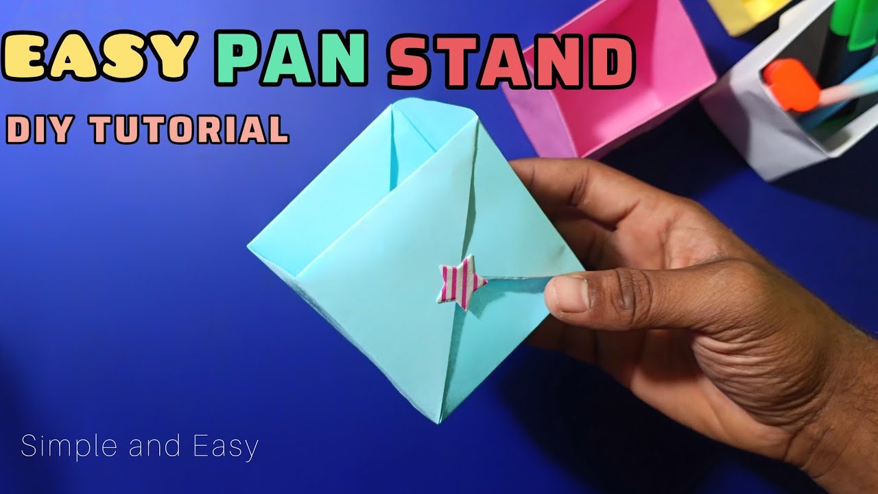 How to make Pen Stand using paper | paper Pen Stand  hack | Origami Pen Stand 