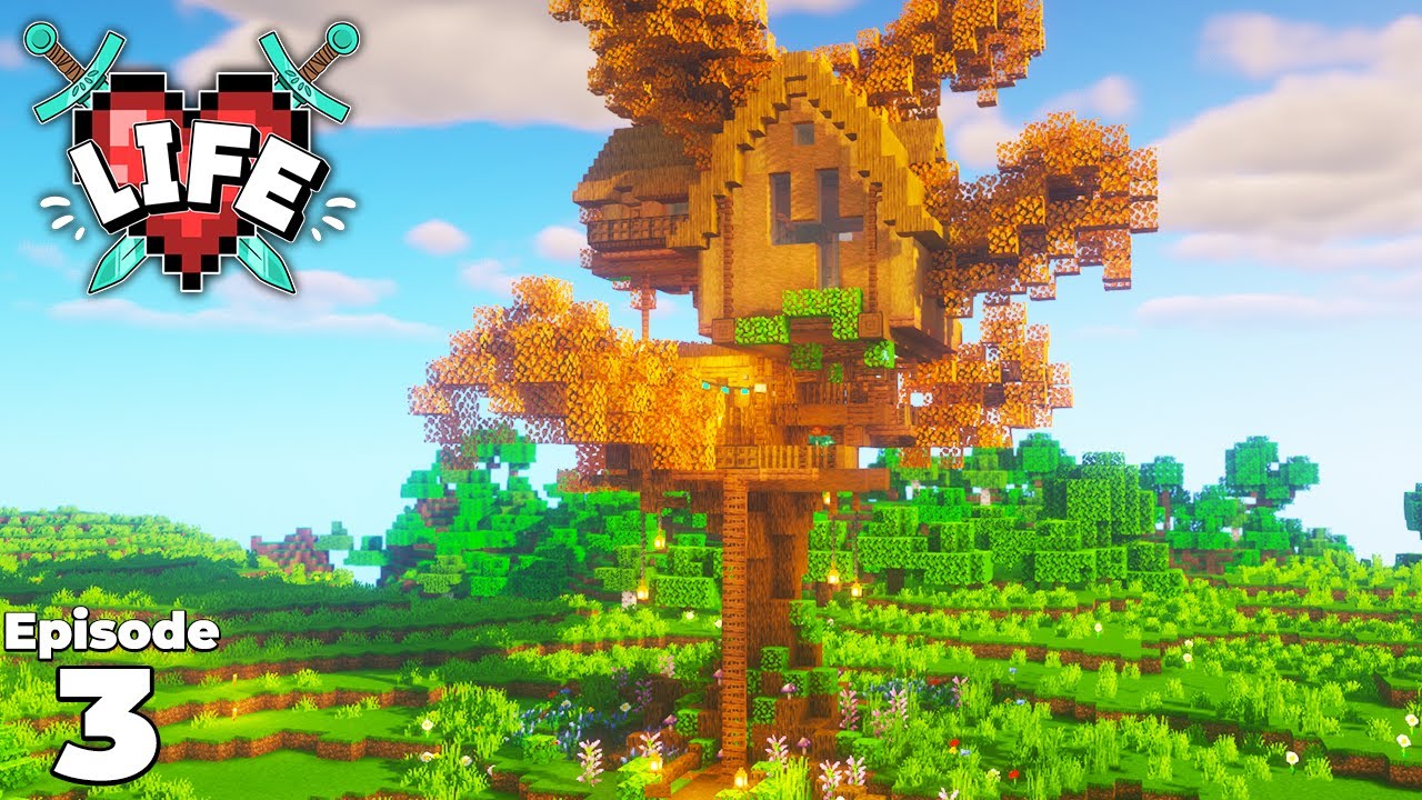 X Life: Эпизод 3: FOUR HEART CLUB HOUSE: Minecraft Survival Let's Play