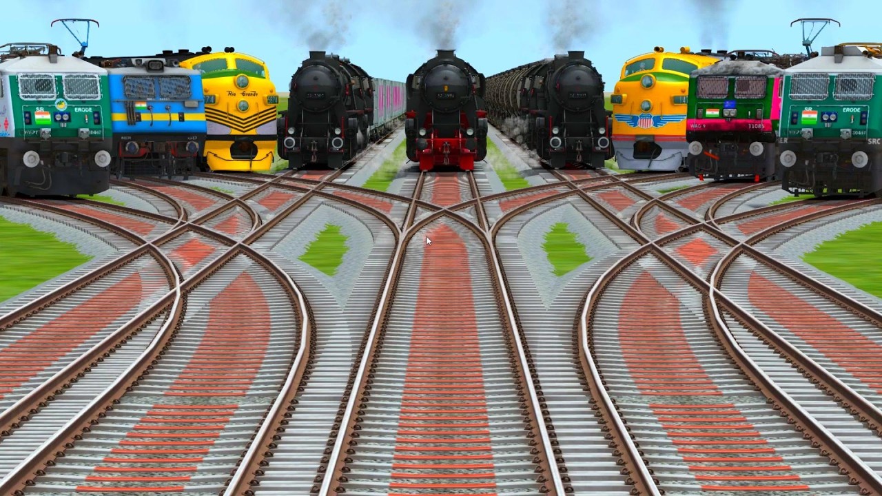 ♻️Exactly All Trains Gameplay On Indian Bumpy Railroad Crossing tracks | #railworks #Railfans 
