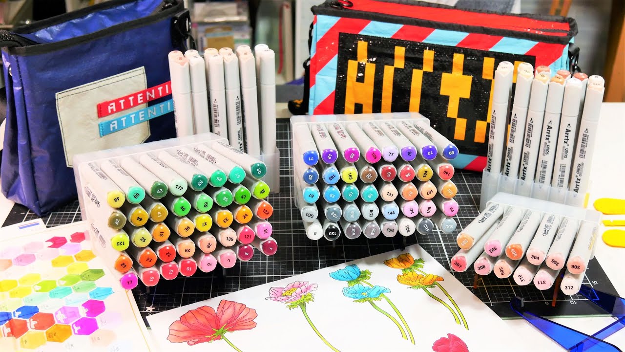 Another Cheap Copic Alternative? NEW Arrtx Oros Brush Marker Review