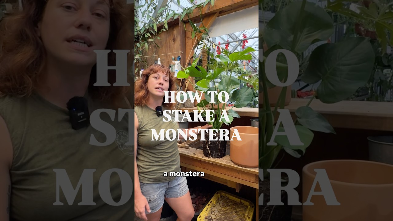 How To EASILY Stake Your Monstera! #shorts