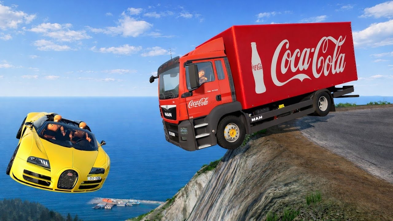 Crazy Cliff Crash – Truck vs Flying Car 💥🚒 | Beamng drive #113!