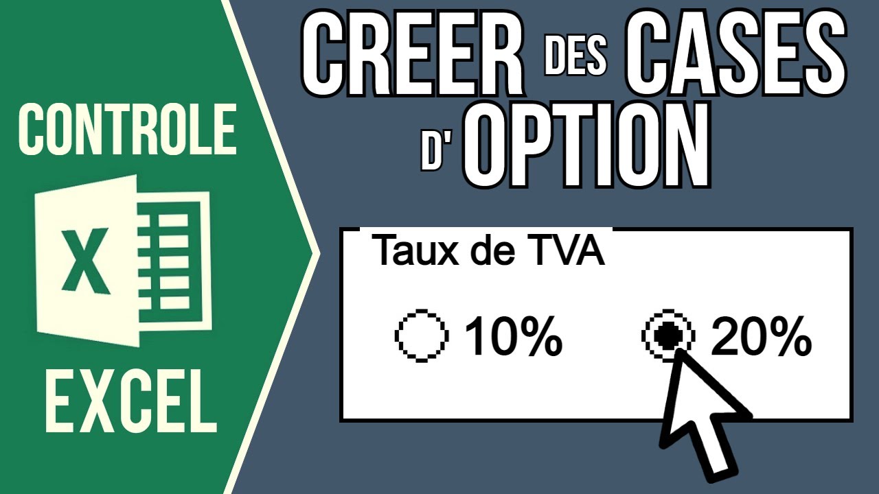 EXCEL - CRÉER DES CASES D'OPTION AVEC LES CONTRÔLES DE FORMULAIRE (Une seule case peut être cochée)