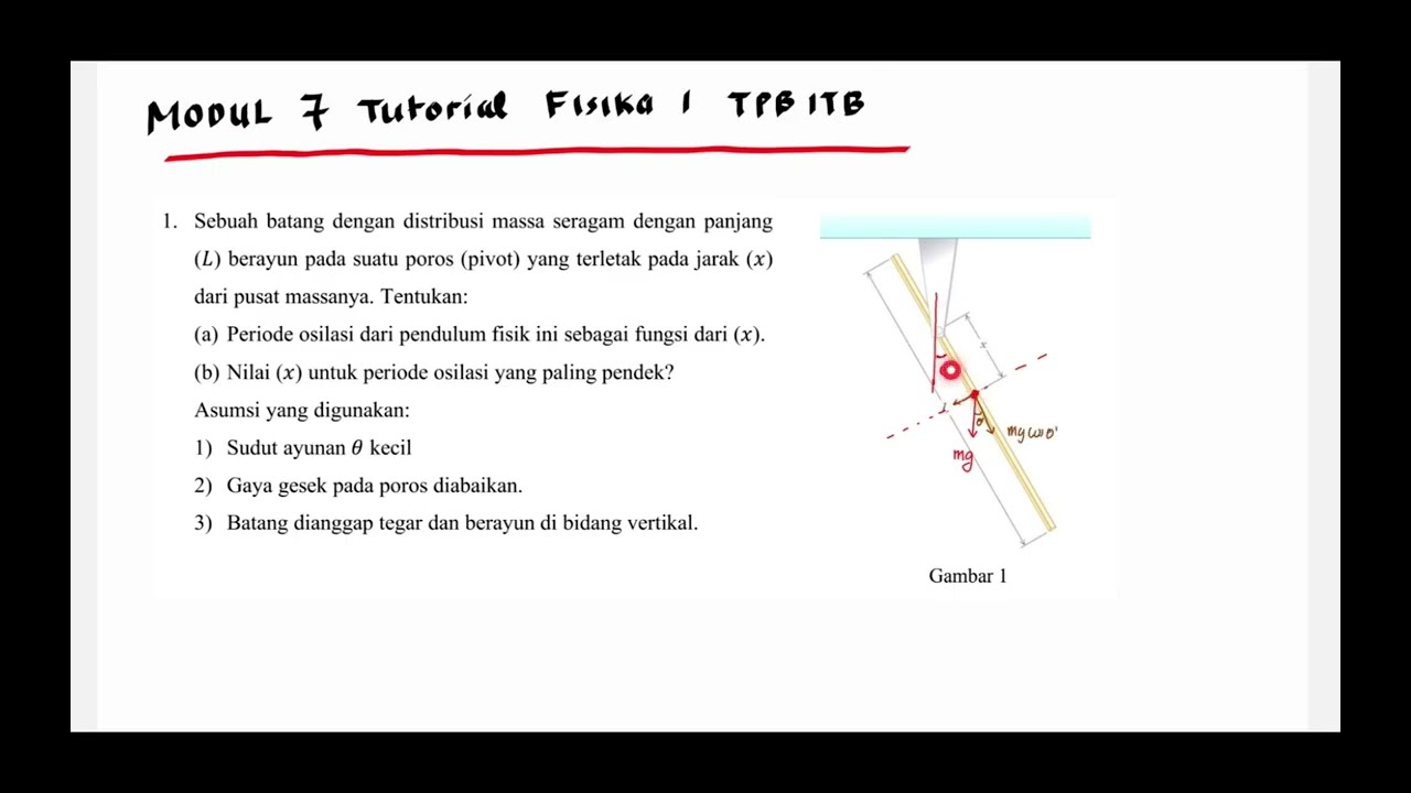 Pembahasan Modul 7 Tutorial Fisika I TPB ITB Part 1