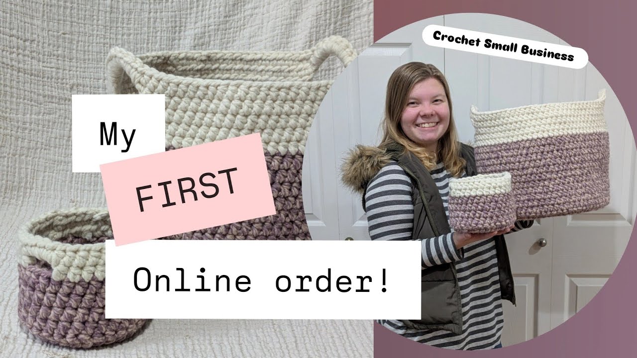 Crochet Basket Order | a *newly* small business vlog