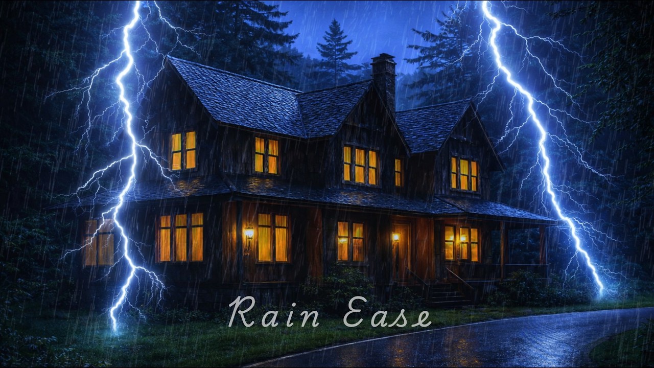 Thunder And Rain Sounds For Sleeping | Calm Rain & Distant Thunder