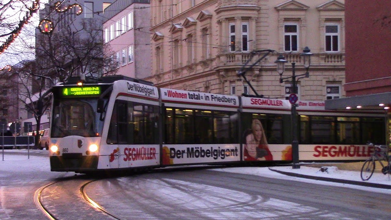 Augsburg Straßenbahn Trams in Augsburg Route 4 Hauptbahnhof ⇒ Oberhausen Nord P+R