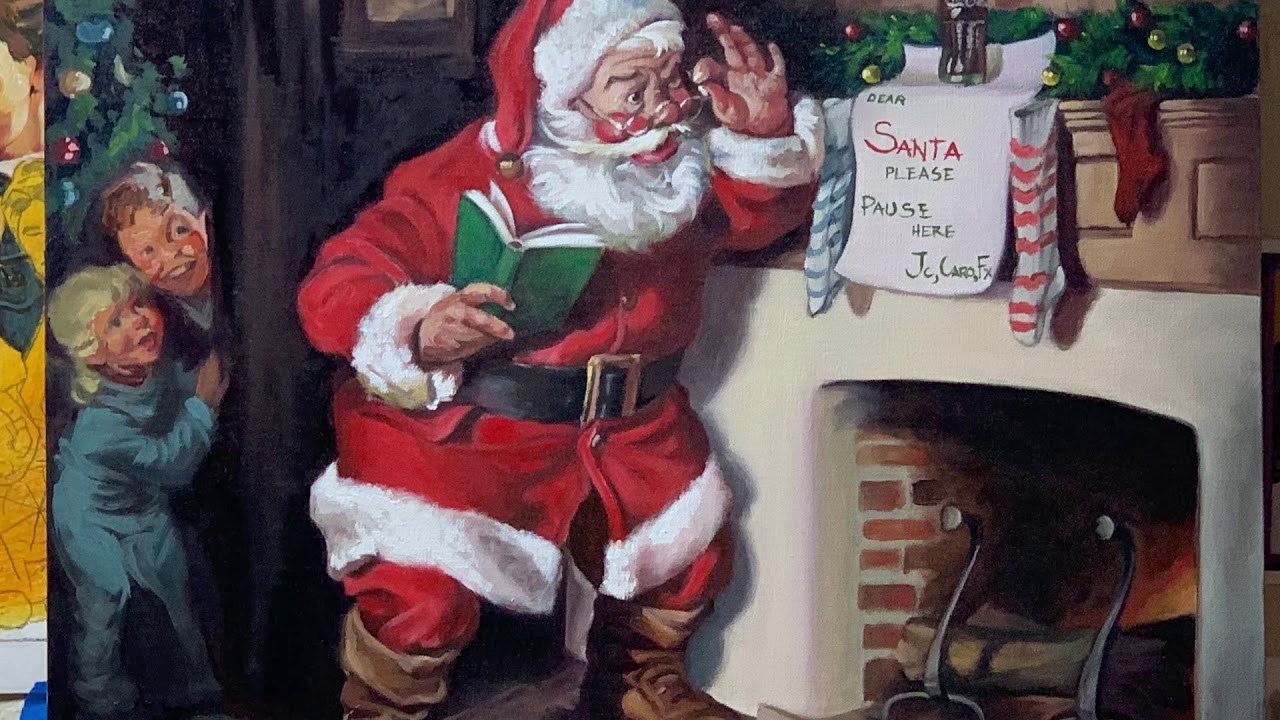 The Grateful Artist reproduces a Coca Cola Santa by Haddon Sundblom
