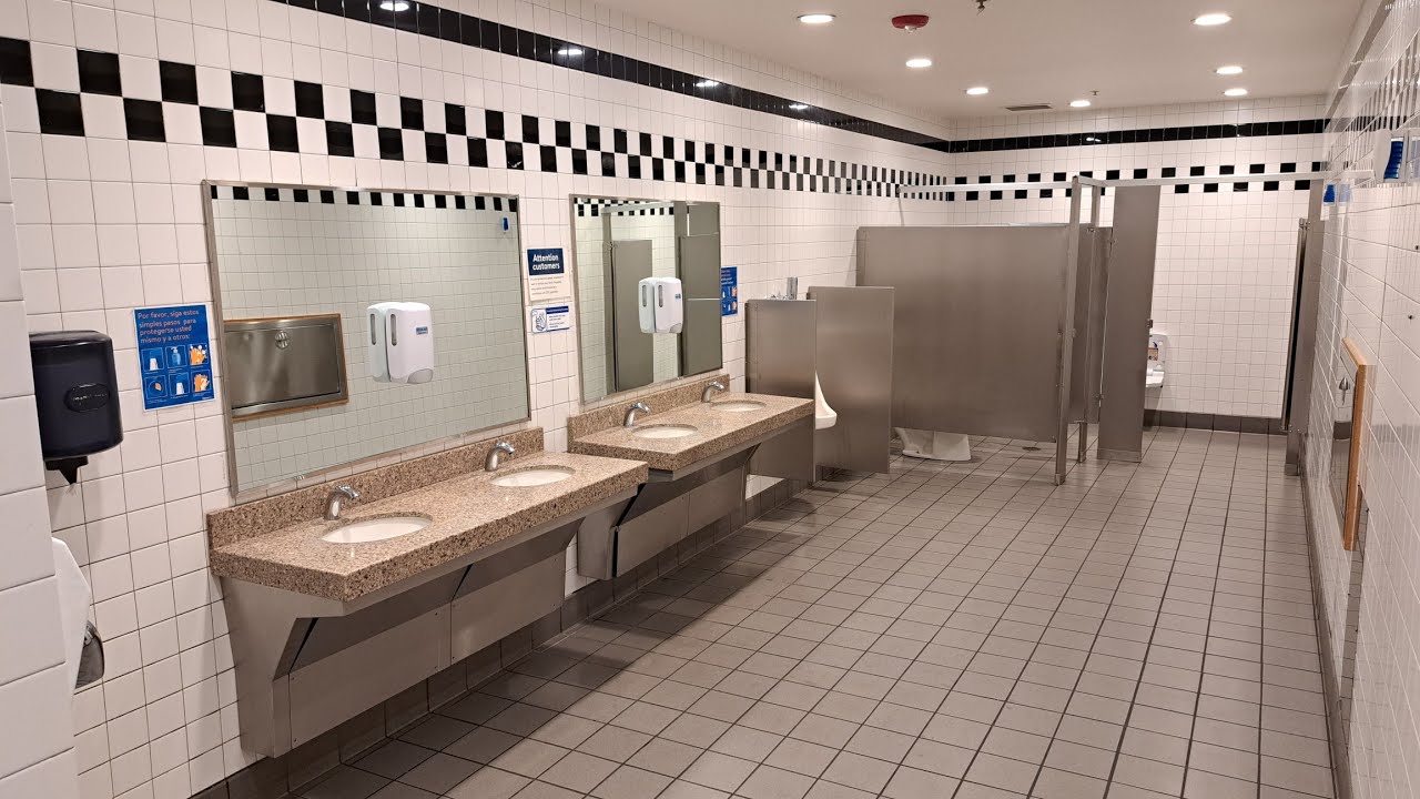 Unrenovated 1990s Walmart Restroom