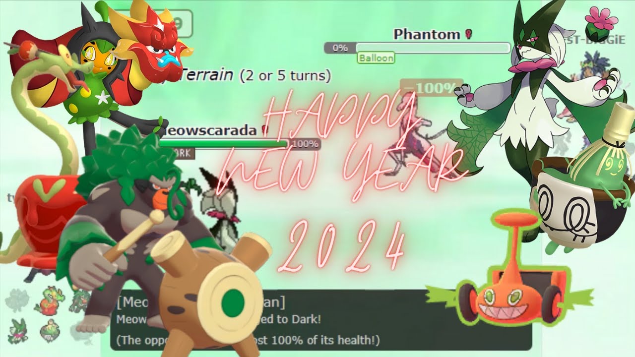 MONO GRASS TYPE BLOW UP THE META IN THE NEW YEAR!!! | Pokemon Showdown Monotype Gen 9