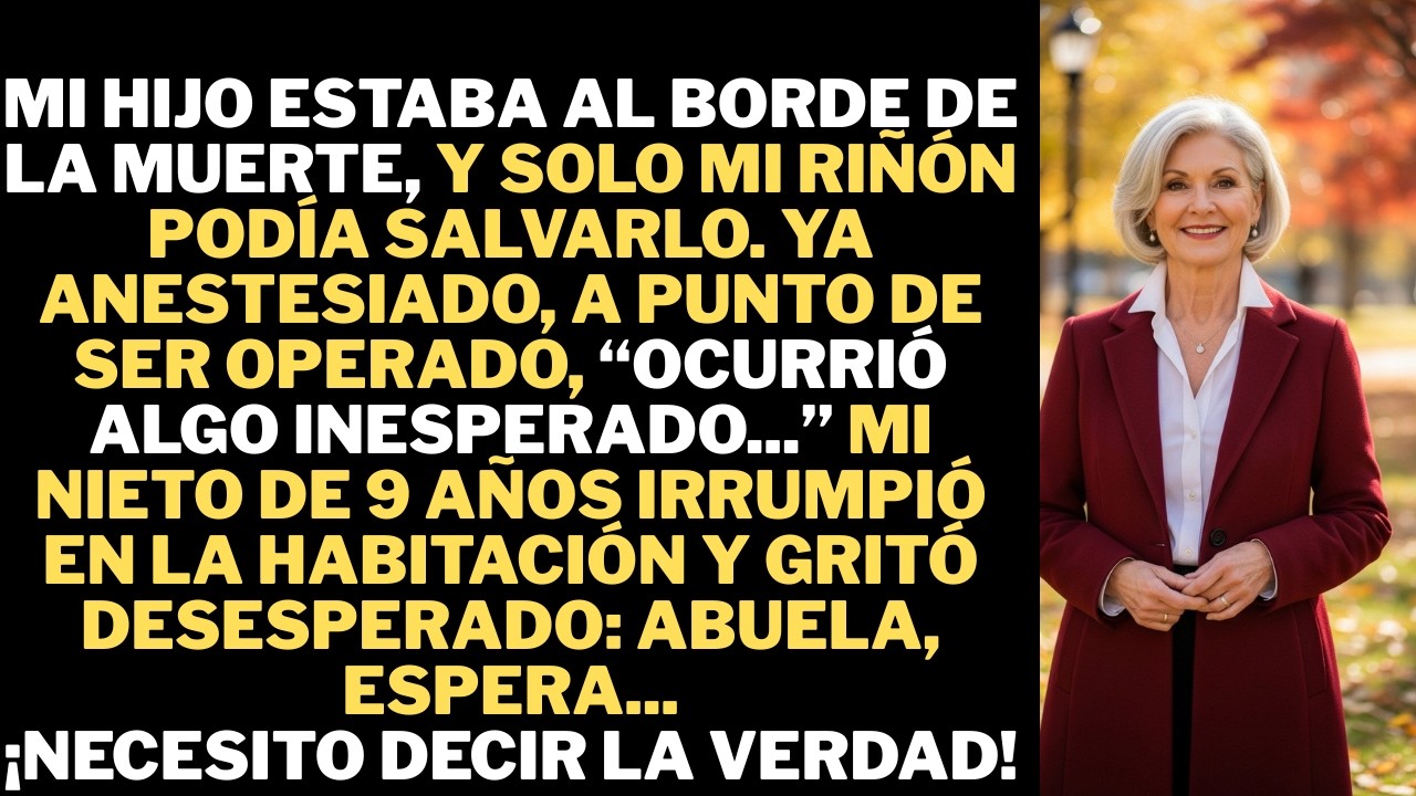 Estaba lista para donar mi riñón a mi propio hijo… hasta que, en la puerta del quirófano,