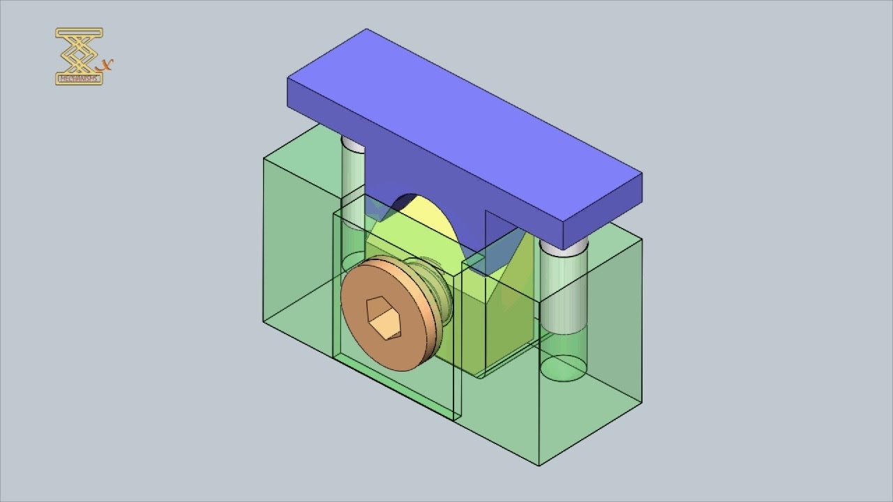 Screw-Wedge Table Feed Mechanism