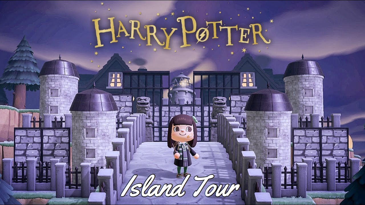 Mindblowing Harry Potter Island Tour + Lost in Triwizard Maze! (Animal Crossing: New Horizons)