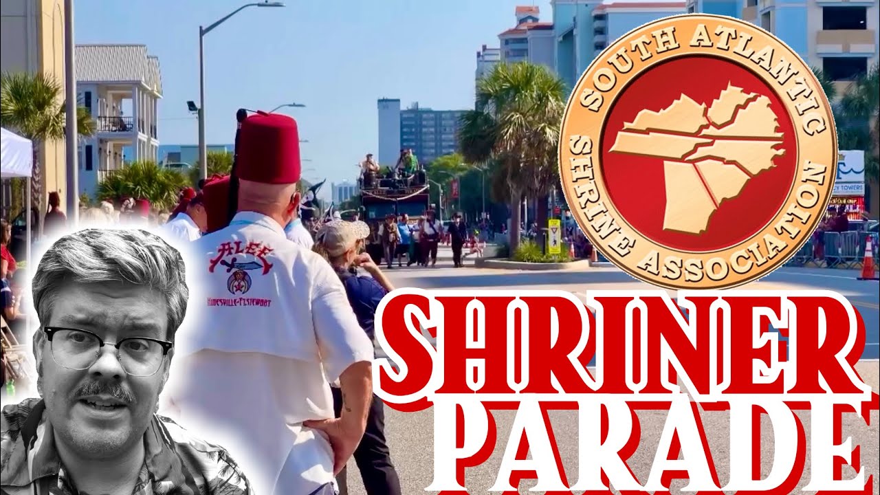 South Atlantic Shrine Association Parade Myrtle Beach 2025 with Retro Myrtle Beach Guy