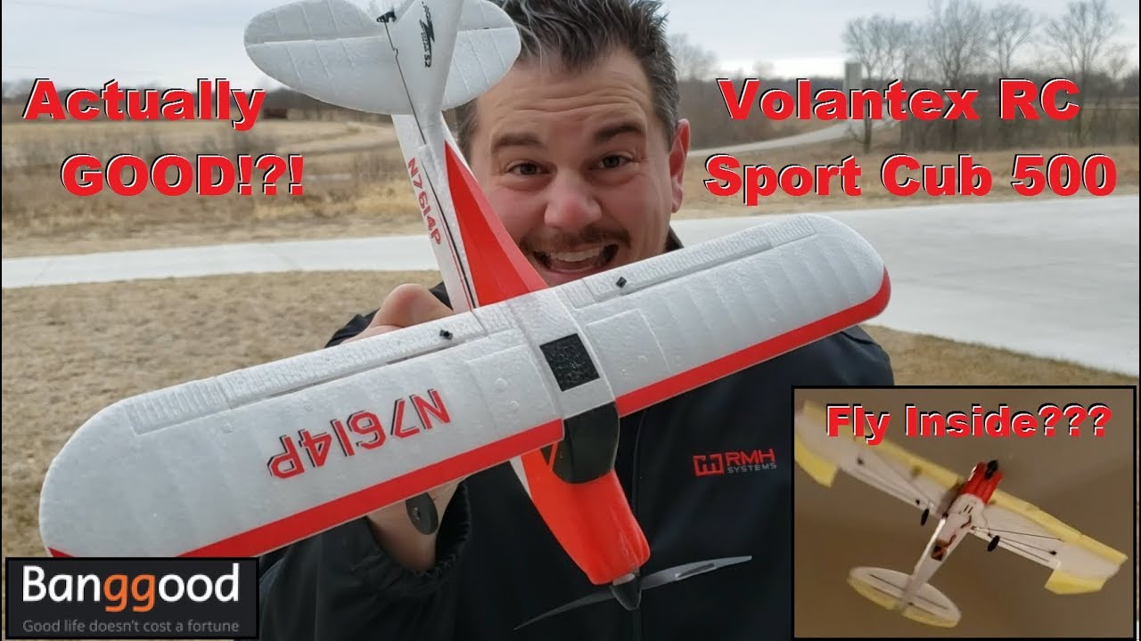 Volantex RC - Sport Cub 500 - Unbox, Setup, Indoor & Outdoor Flights