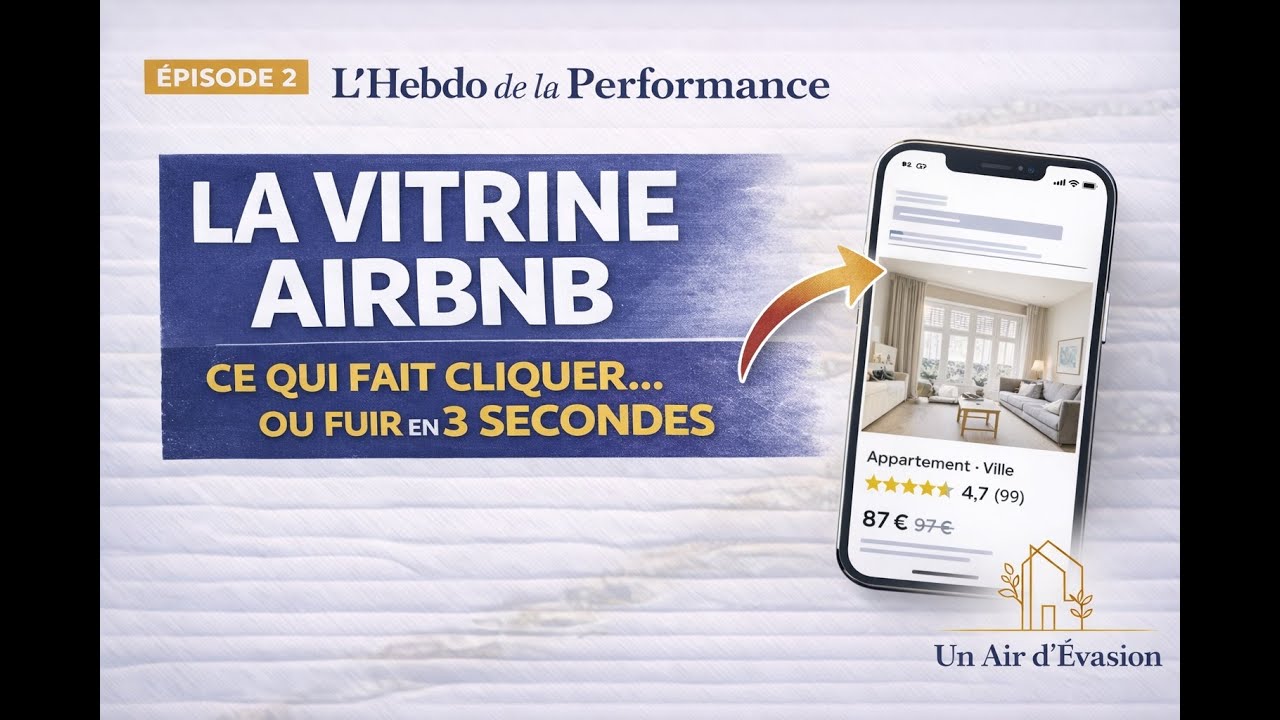 Episode 02 - La vitrine Airbnb : ce qui fait cliquer (ou fuir) en 3 secondes - L'Hebdo Performance