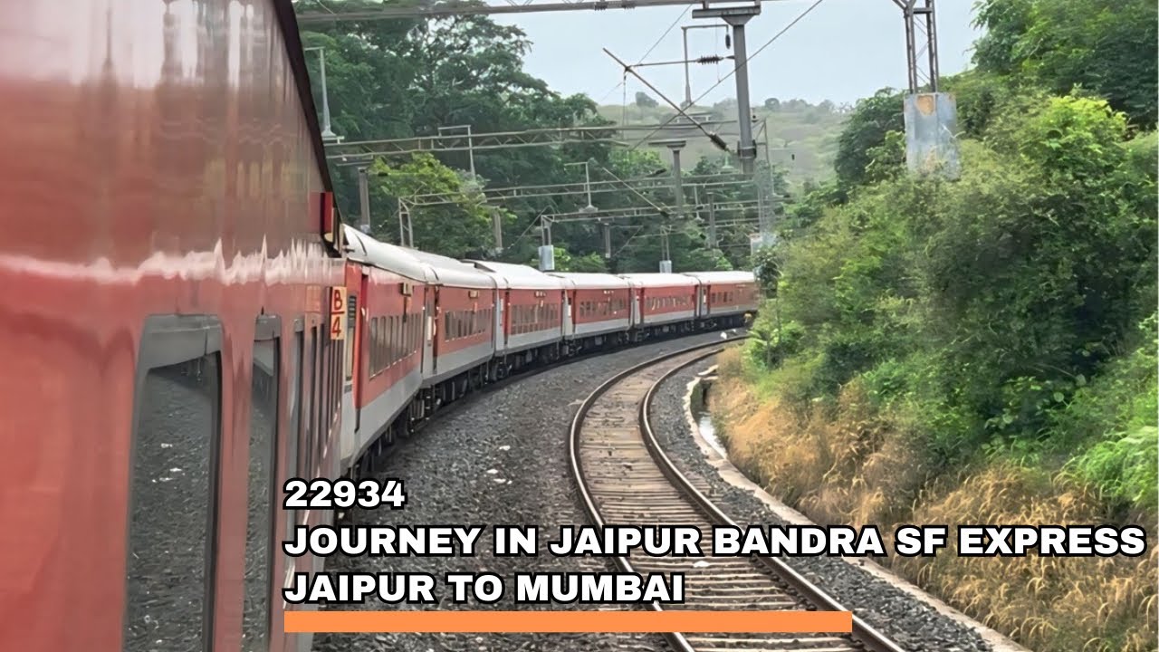 Journey in Jaipur Bandra SF Express Via Kota | Jaipur to Mumbai | Full Journey | 22934