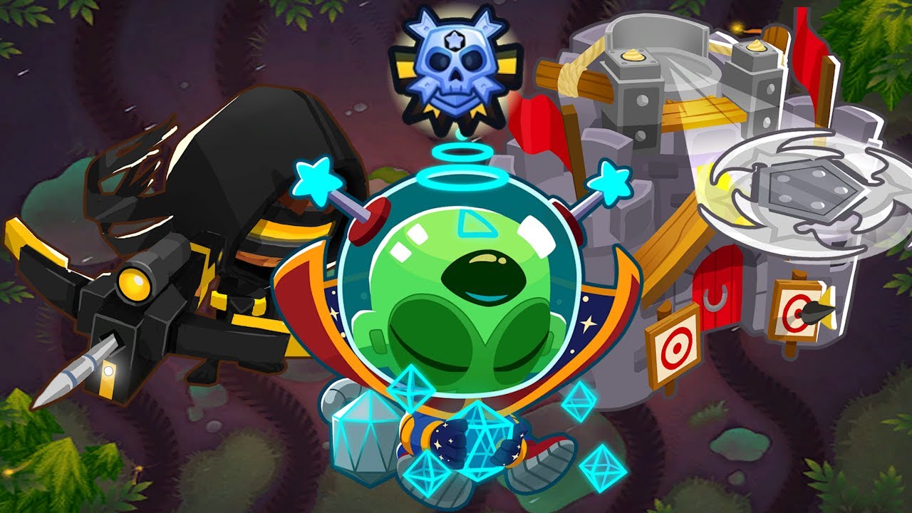 [Bloons TD 6] Bloody Puddles CHIMPS Black Border with Etienne, Crossbow Master, P-Expertise (v49.3)