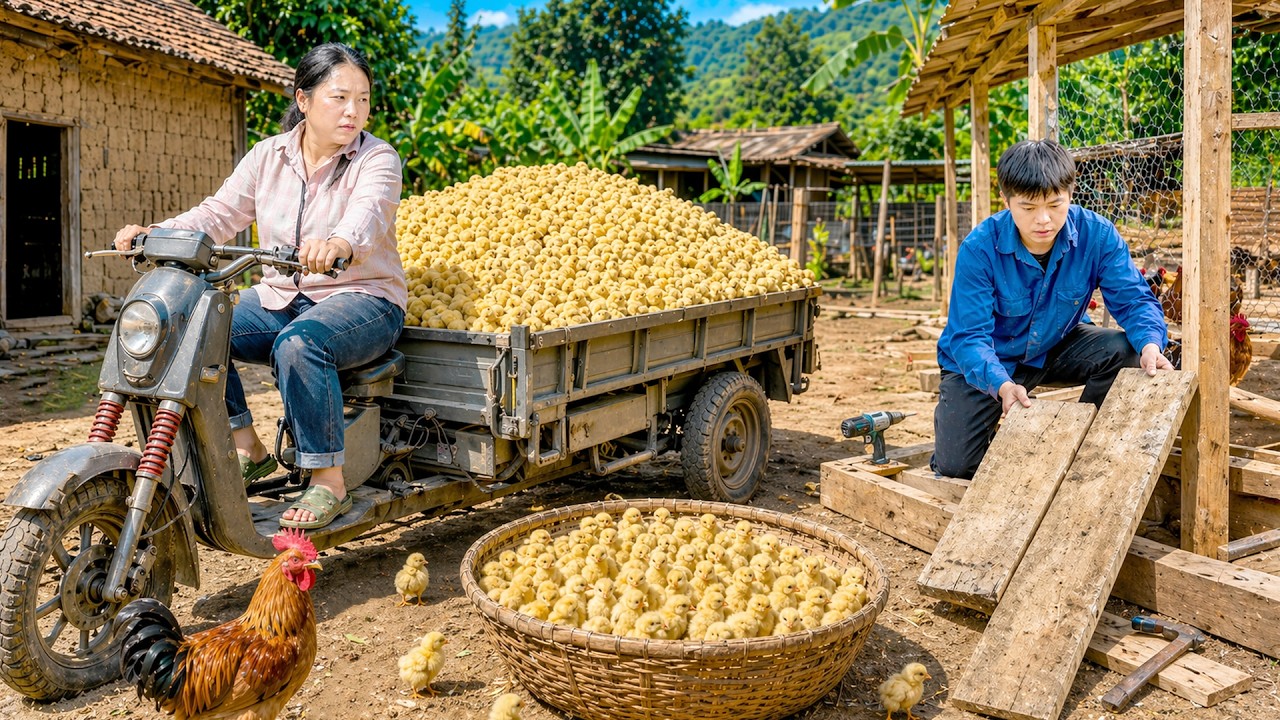 Phuc and Sua New Farm Season &ndash; Building a Wooden Duck House, Buying Chicks and Restoring the Garden